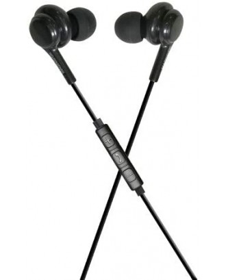 Magnavox MHP4857-BK Ear Buds with Microphone in Black | Available in Black &amp; White | Ear Buds Wired with Microphone | Extra Value Comfort Stereo Earbuds Wired | Durable Rubberized Cable |